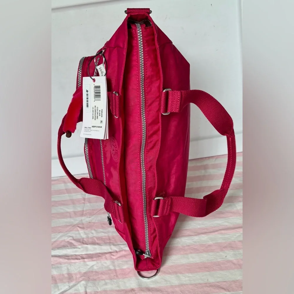 Kipling Elsie Convertible Crossbody Bag Clutch TM5429 Blomingrse Pink 14x15” NWT